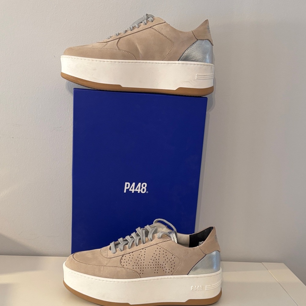 P448 Empire Platform Sneaker Neutral Size 39 US 8.5 NEW in Box Classic NEW
